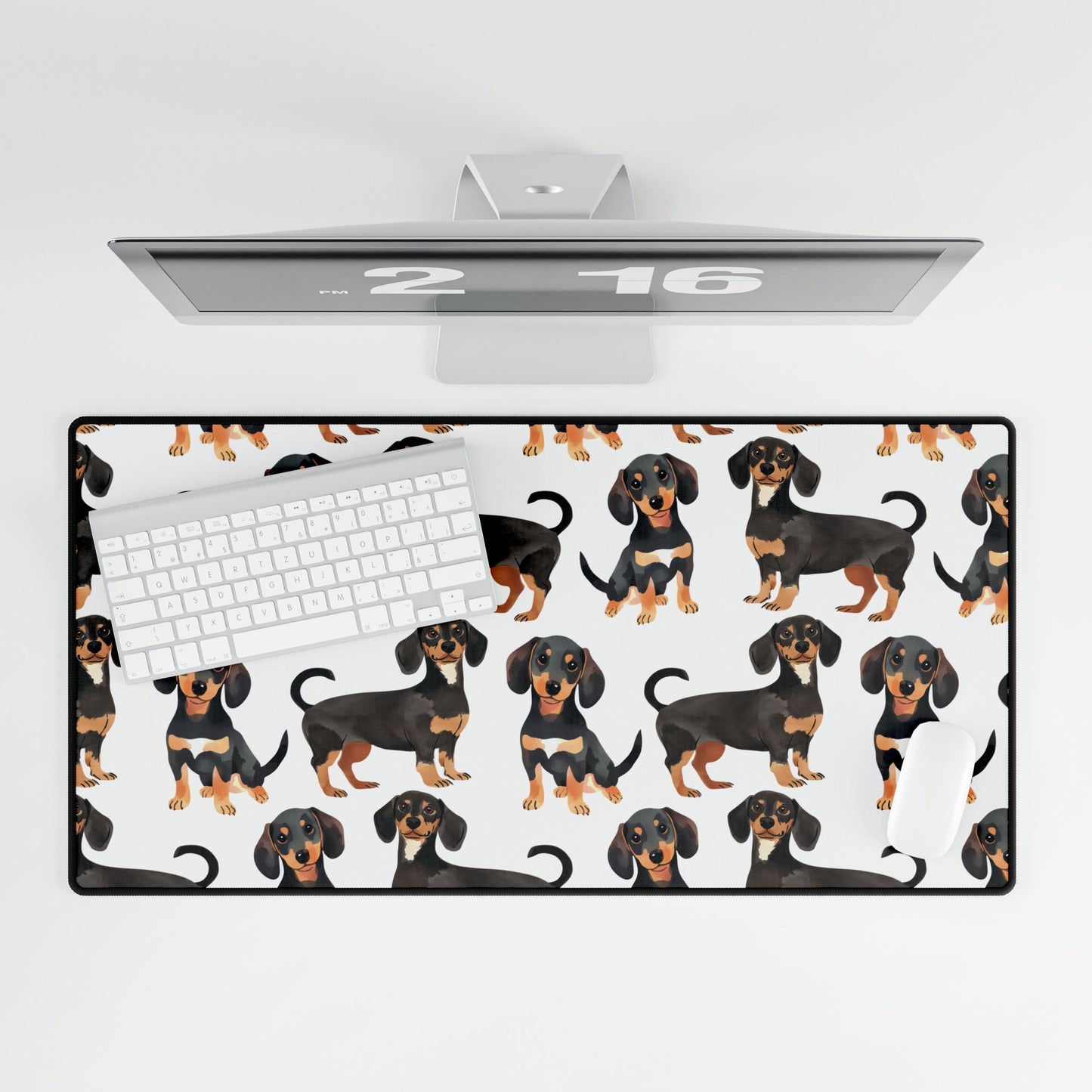 Patterned Dachshund Desk Mat