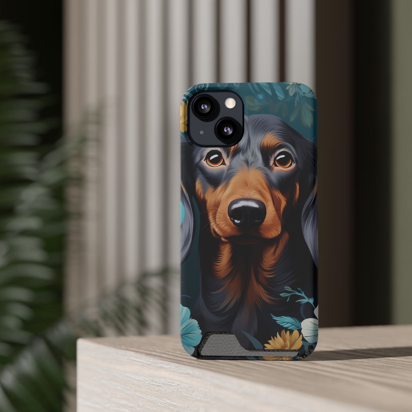 Dachshund Phone Case, Trendy Wallet Case for Dog Lovers, Cute Card Holder Cover
