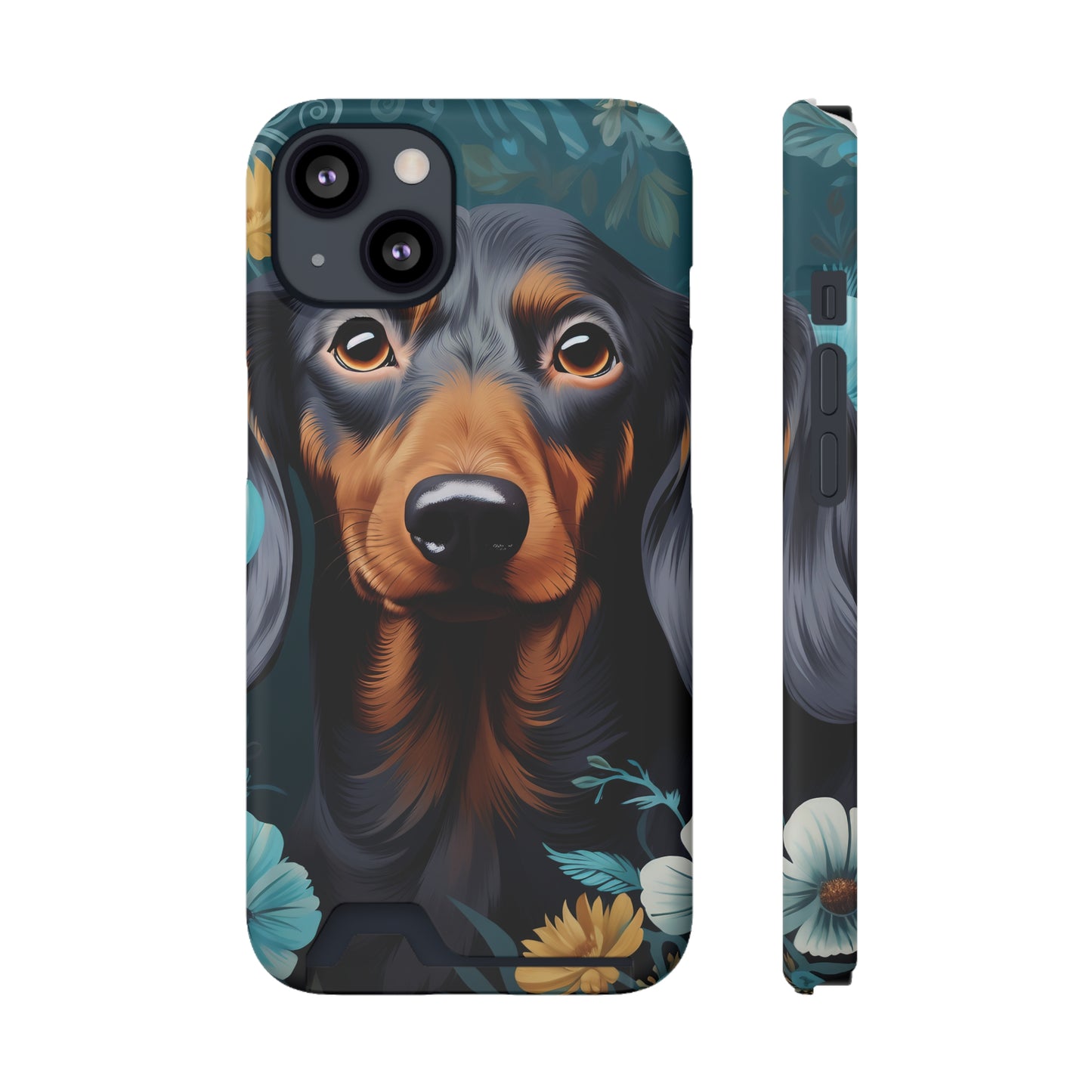 Dachshund Phone Case, Trendy Wallet Case for Dog Lovers, Cute Card Holder Cover