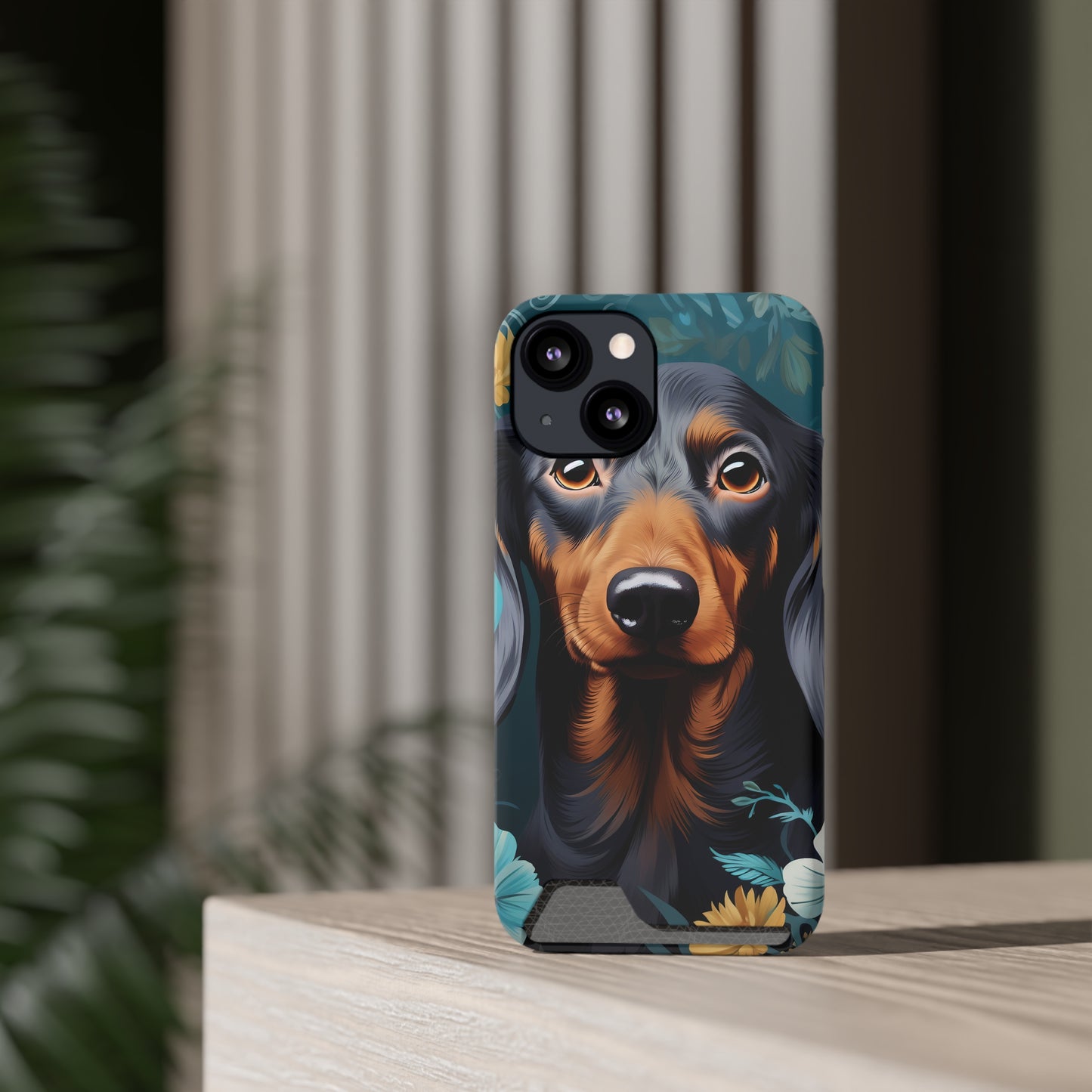 Dachshund Phone Case, Trendy Wallet Case for Dog Lovers, Cute Card Holder Cover