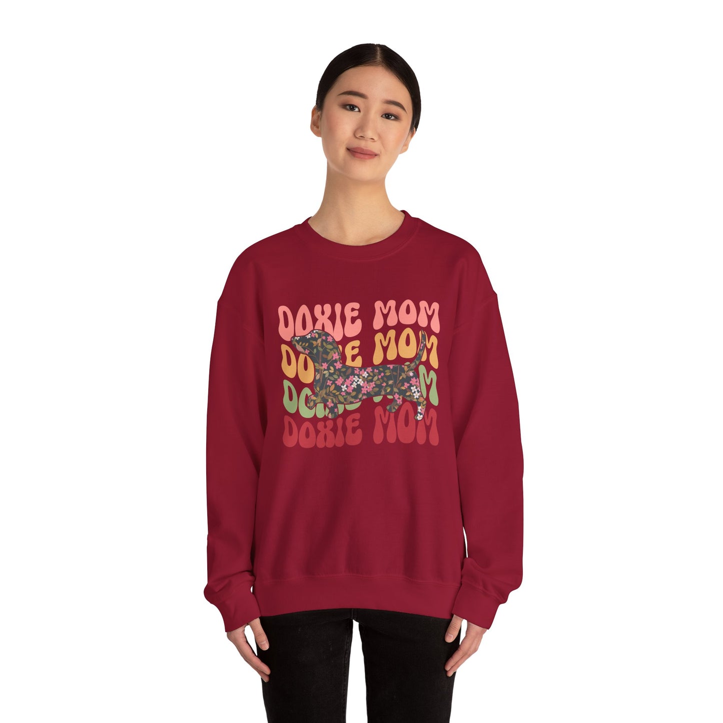 Dachshund Mom Sweatshirt, Dog Lover Gift, Funny Weiner Dog Jumper, Classic Sausage Dog Crewneck, Pet Owner Apparel Doxie