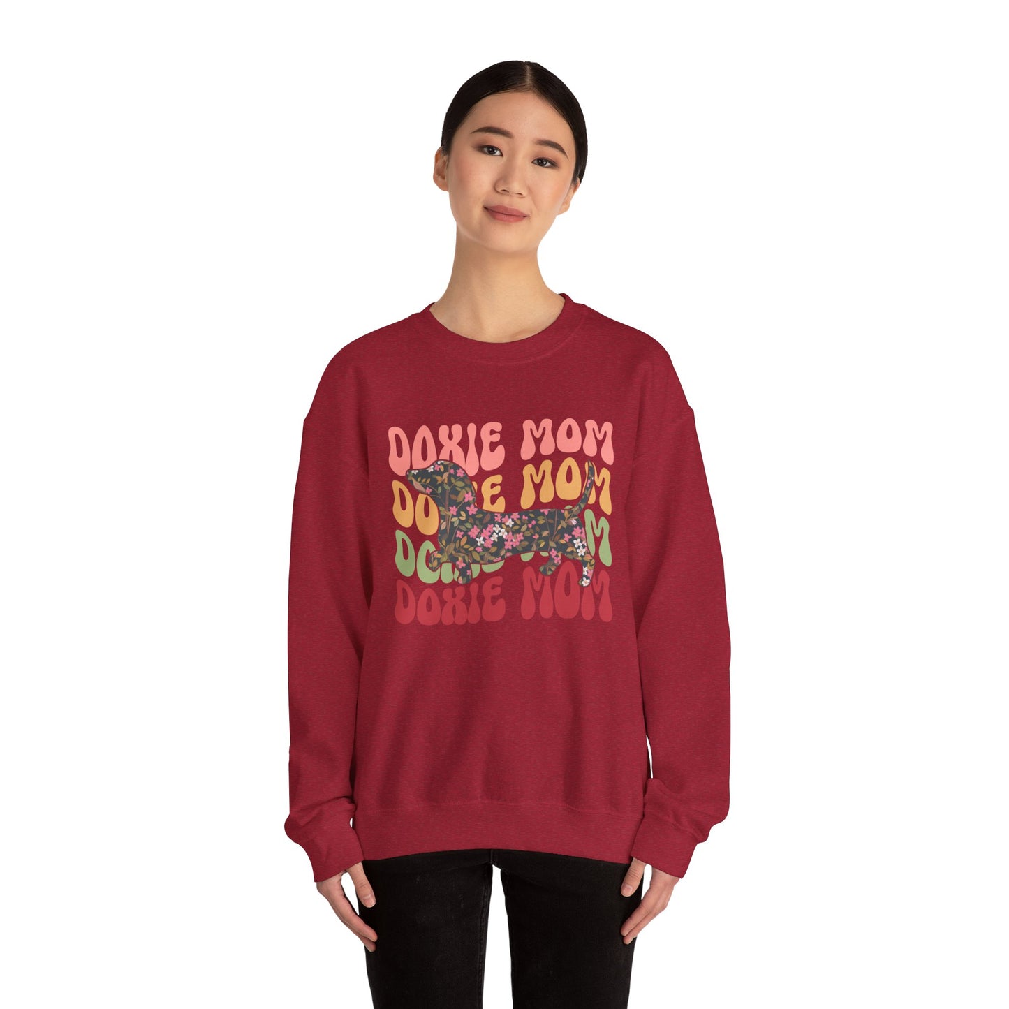 Dachshund Mom Sweatshirt, Dog Lover Gift, Funny Weiner Dog Jumper, Classic Sausage Dog Crewneck, Pet Owner Apparel Doxie
