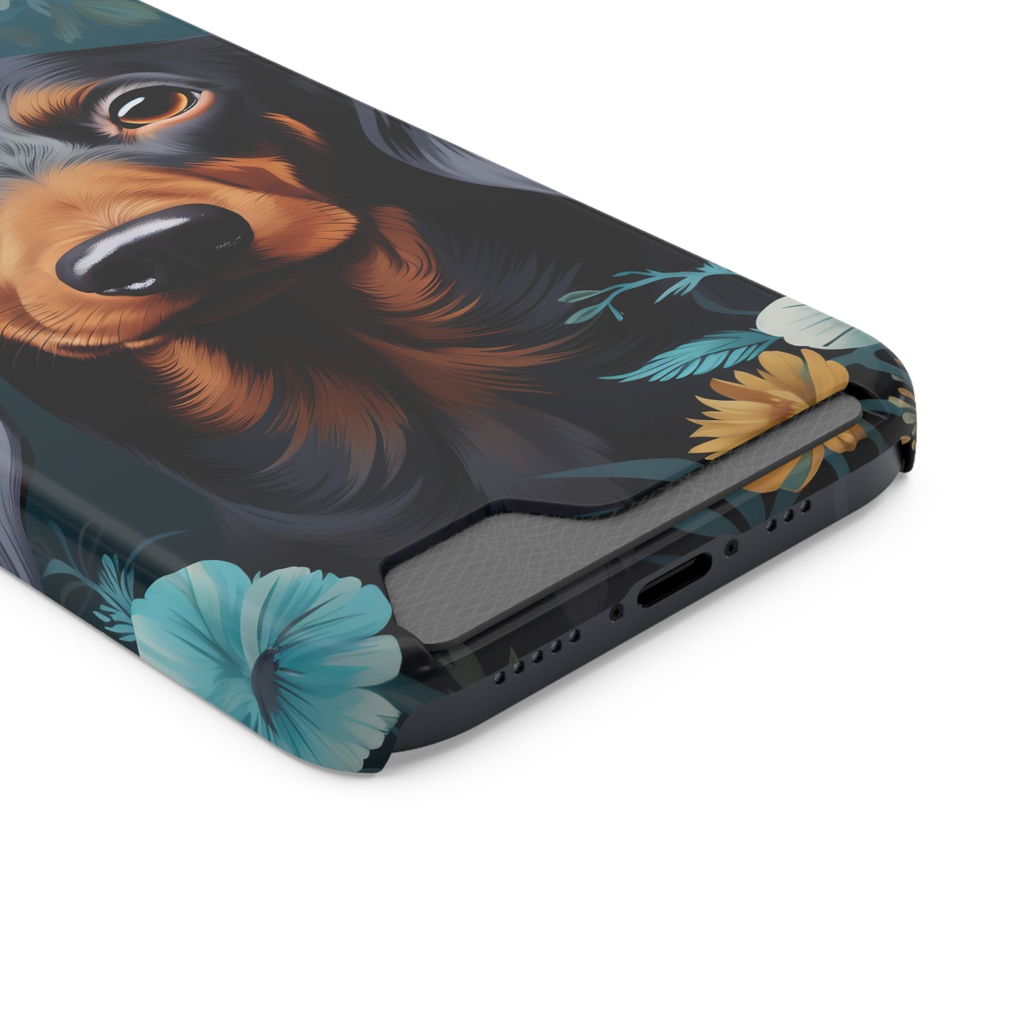Dachshund Phone Case, Trendy Wallet Case for Dog Lovers, Cute Card Holder Cover