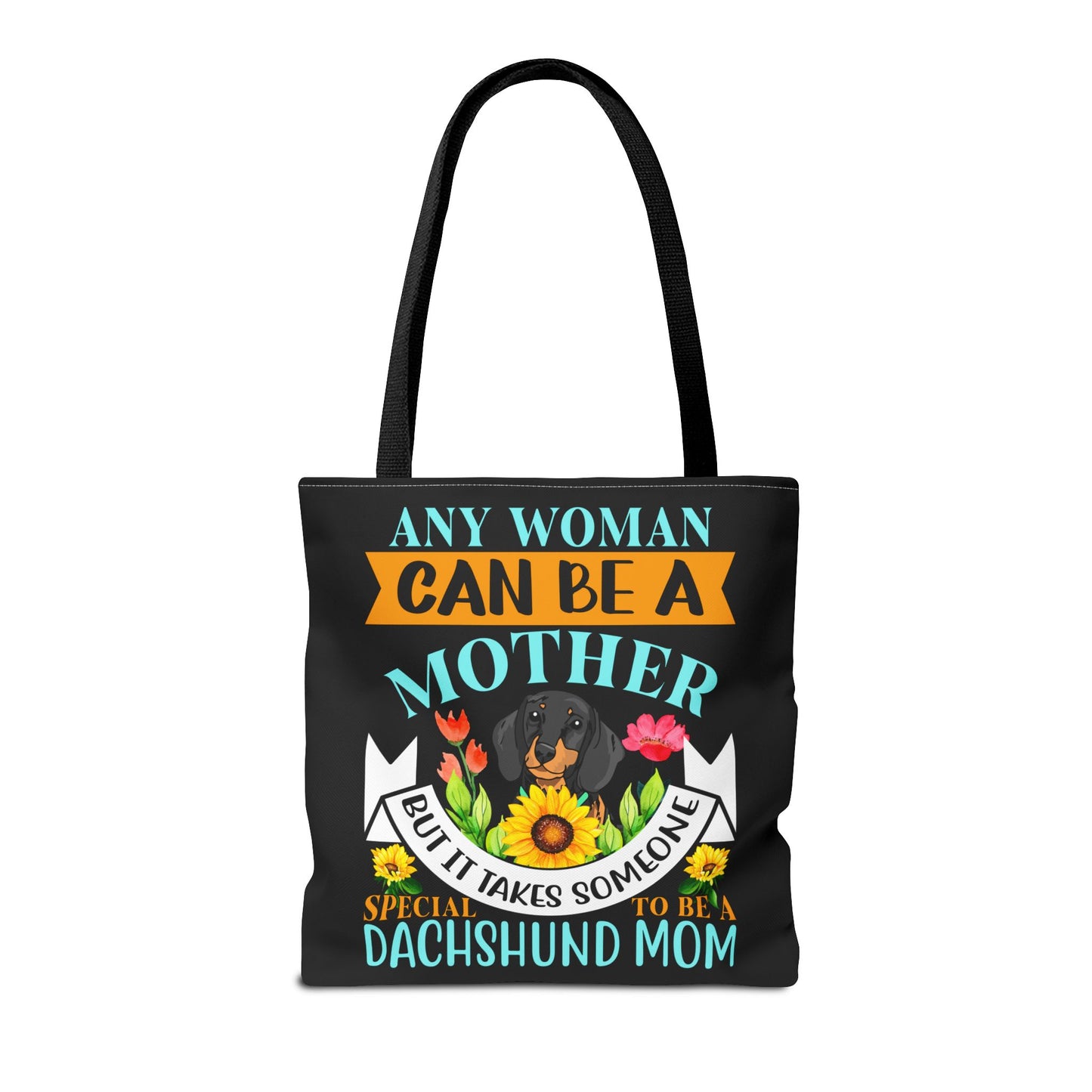 Mom Dachshund Puppy Tote Bag Bright and Cheerful Weiner Doxie