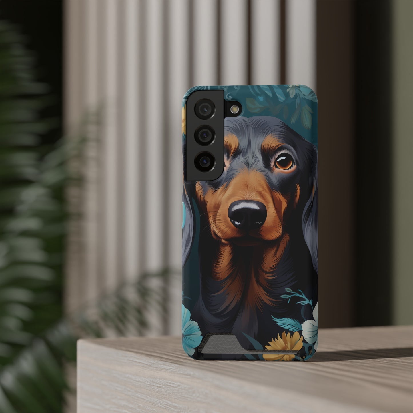 Dachshund Phone Case, Trendy Wallet Case for Dog Lovers, Cute Card Holder Cover
