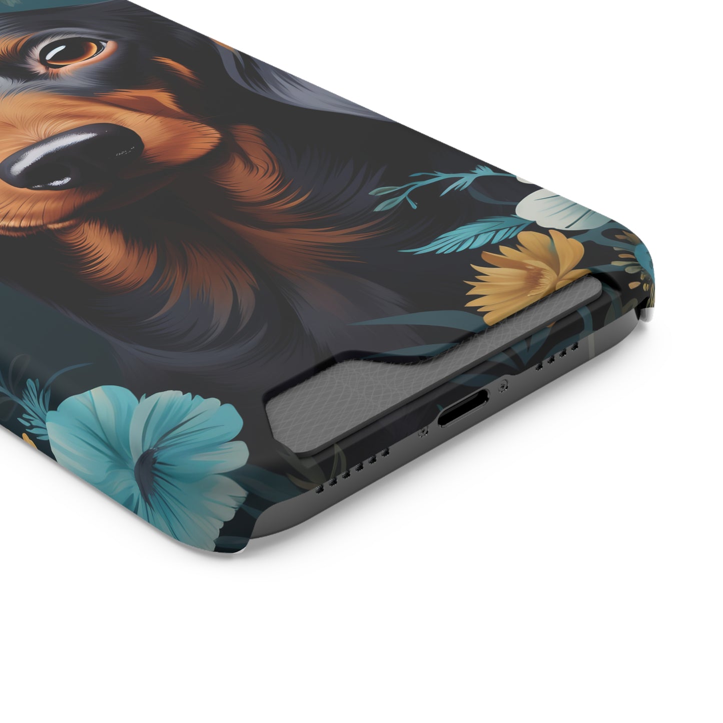 Dachshund Phone Case, Trendy Wallet Case for Dog Lovers, Cute Card Holder Cover