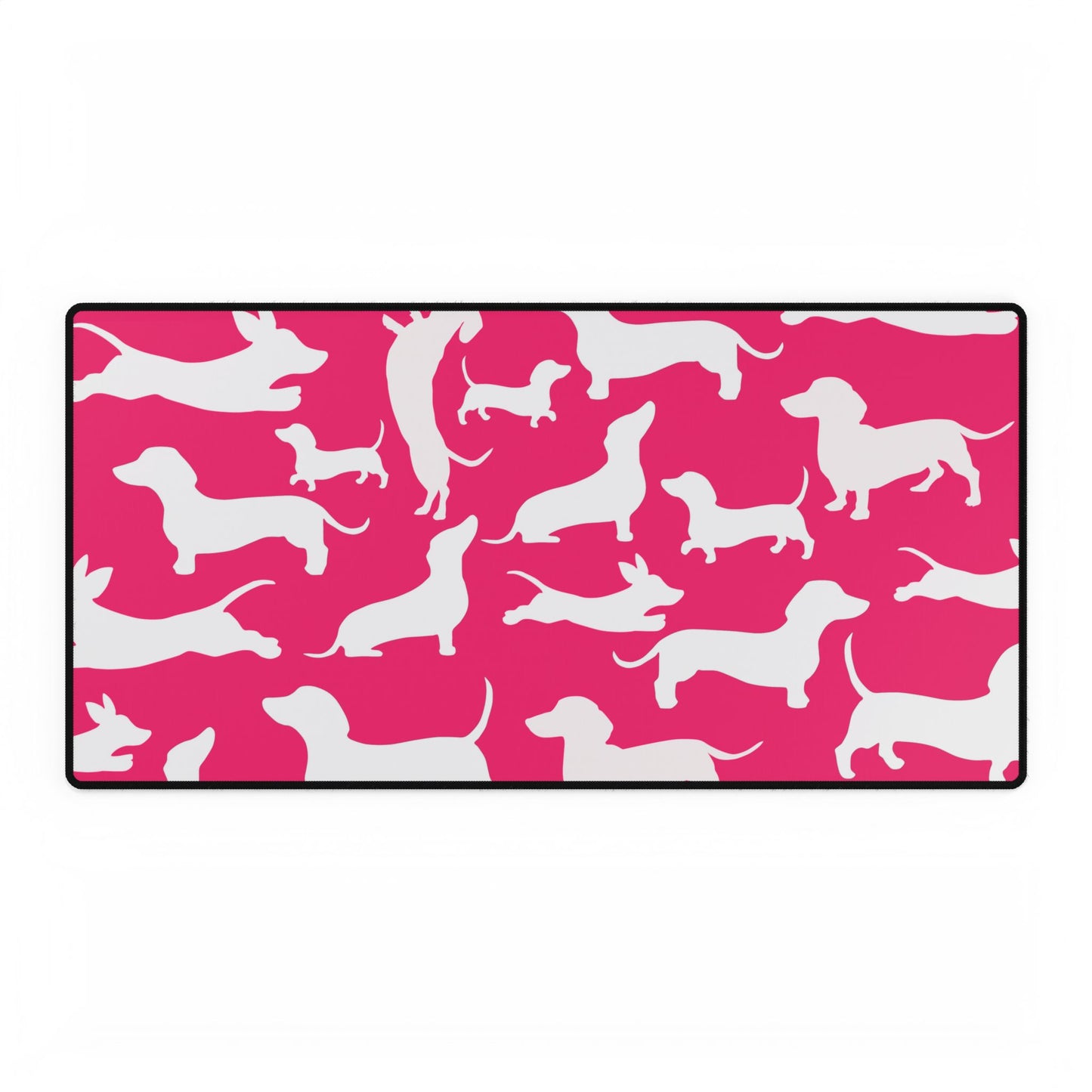 Pink Dachshund Desk Mat