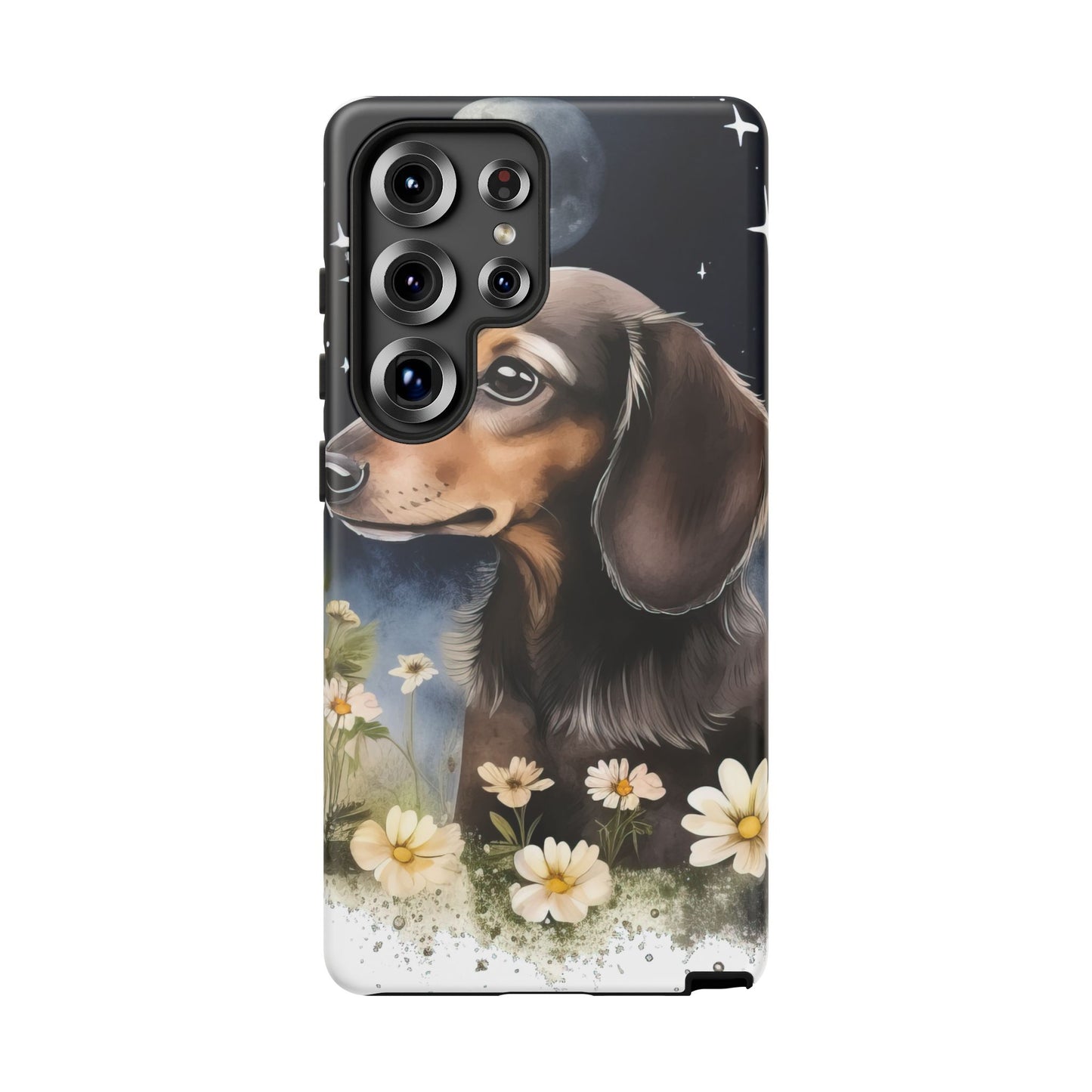 Vibrant Dachshund Moonlight Phone Case - Dog Apple Pixel Galaxy