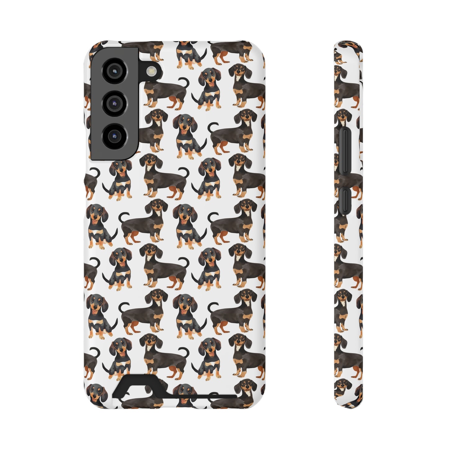 Dachshund Phone Case, Trendy Wallet Case for Dog Lovers, Cute Card Holder Cover, Animal Print Accessory, Slim Protective