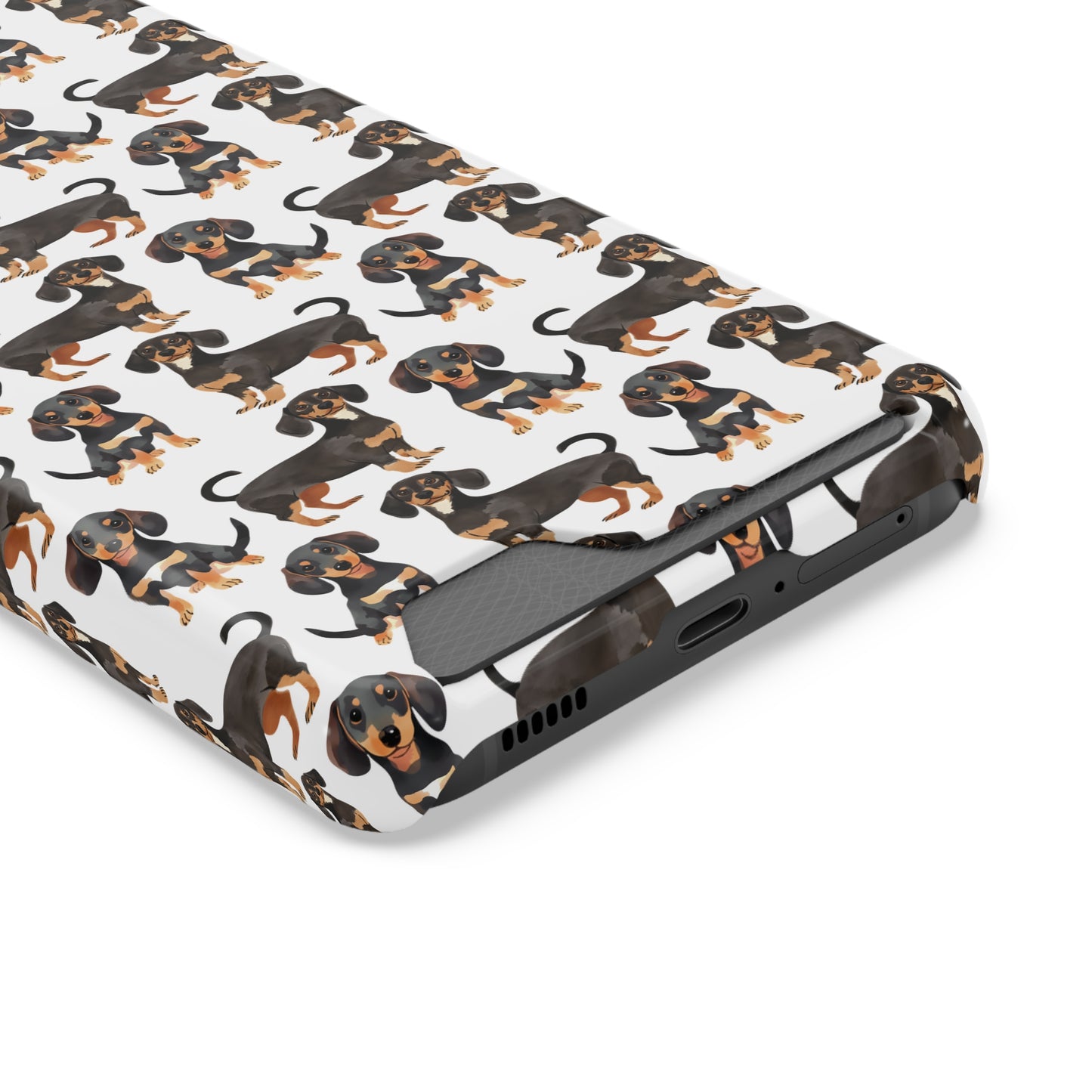 Dachshund Phone Case, Trendy Wallet Case for Dog Lovers, Cute Card Holder Cover, Animal Print Accessory, Slim Protective