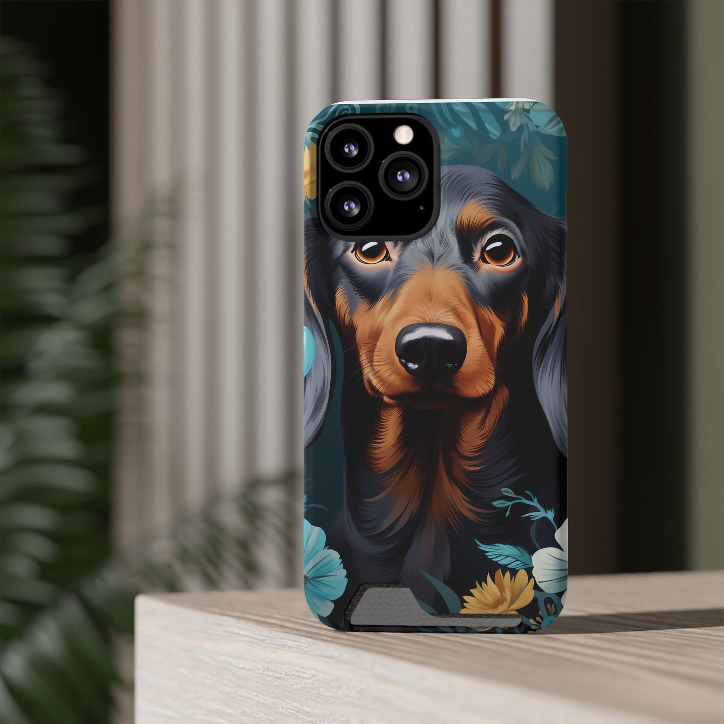 Dachshund Phone Case, Trendy Wallet Case for Dog Lovers, Cute Card Holder Cover