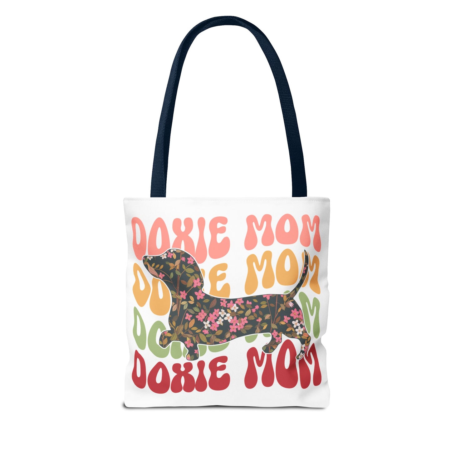 Black and Tan Dachshund Puppy Tote Bag Bright and Cheerful Weiner Doxie Patterned