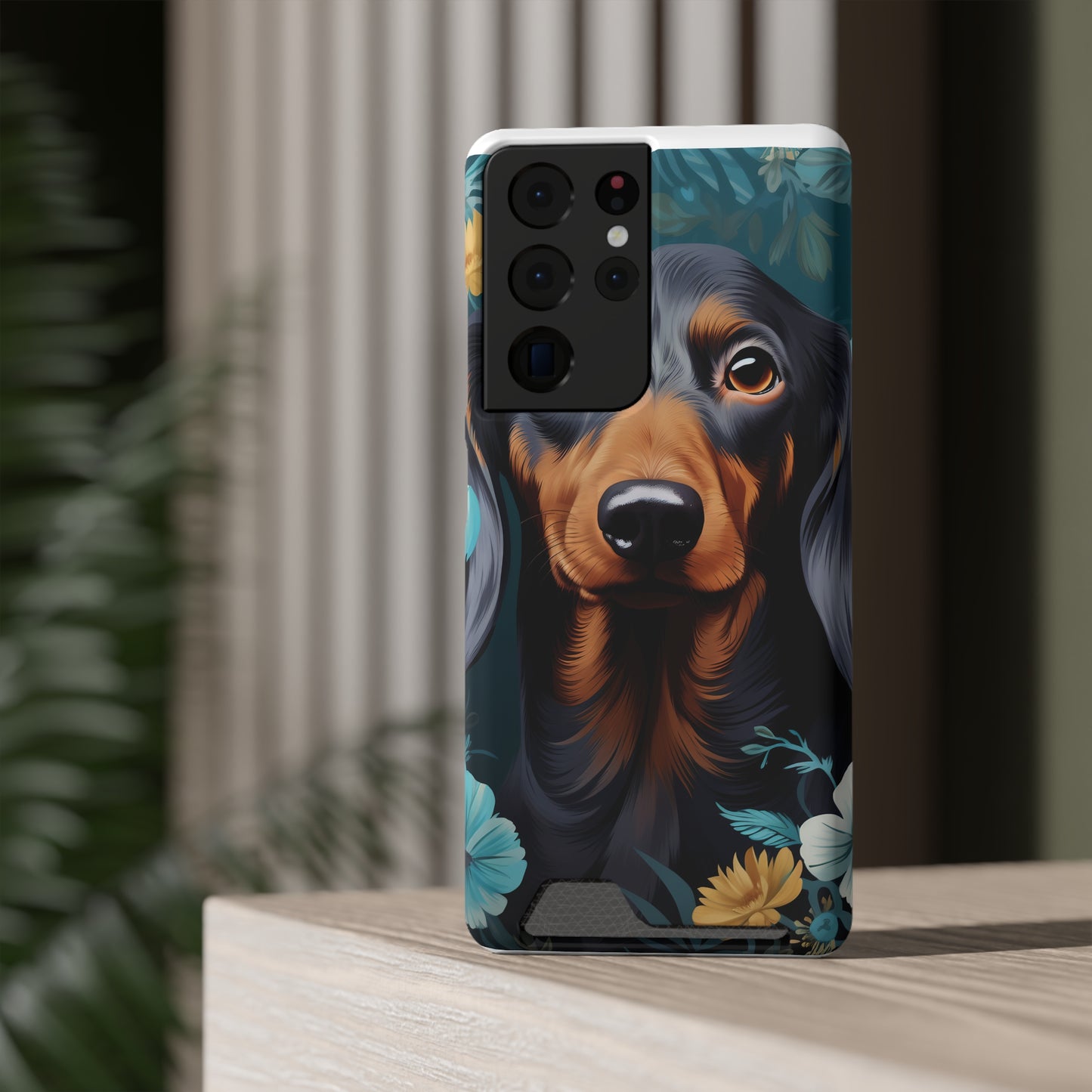 Dachshund Phone Case, Trendy Wallet Case for Dog Lovers, Cute Card Holder Cover