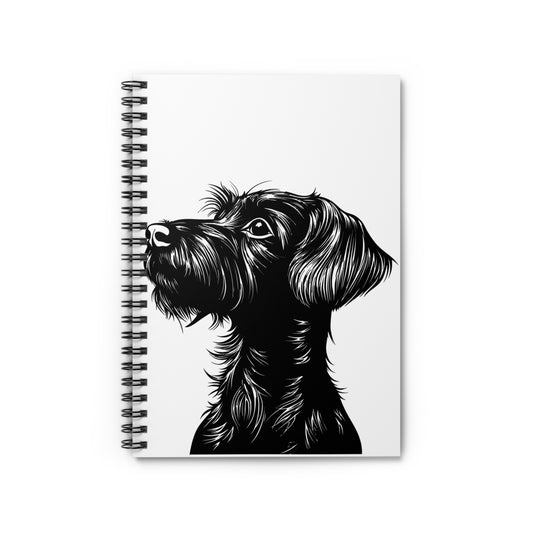 Wire Hair Dachshund Art Inspired Spiral Notebook Pet Journal, Dog Lover Gift