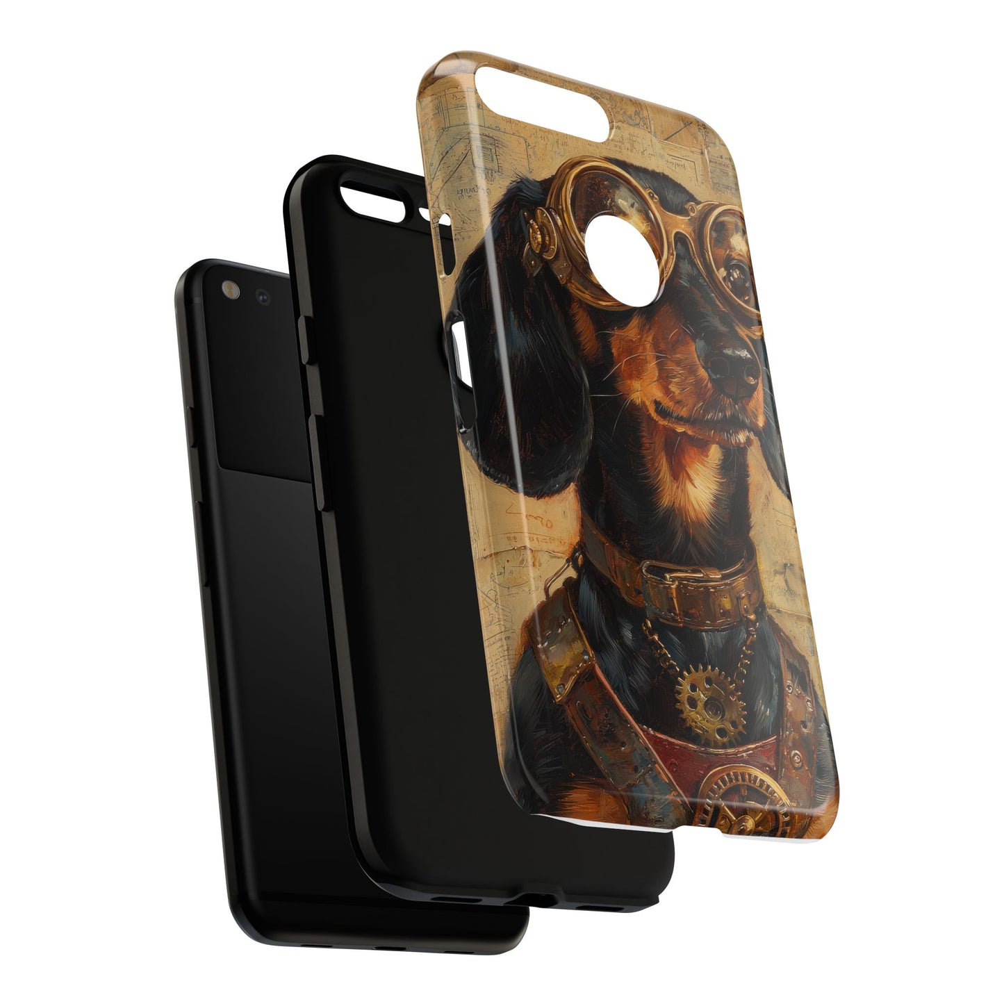 Steam Punk Dachshund Mens Phone Case - Dog Apple Pixel Galaxy