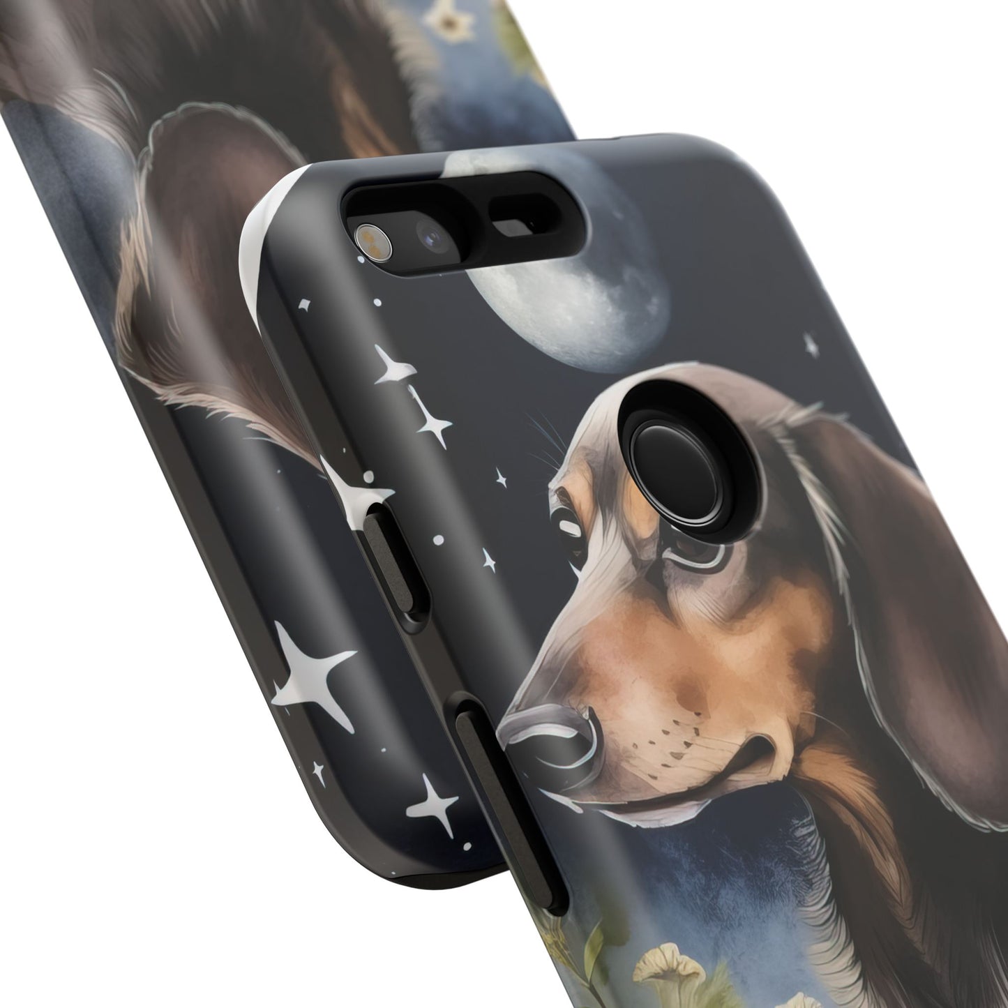 Vibrant Dachshund Moonlight Phone Case - Dog Apple Pixel Galaxy