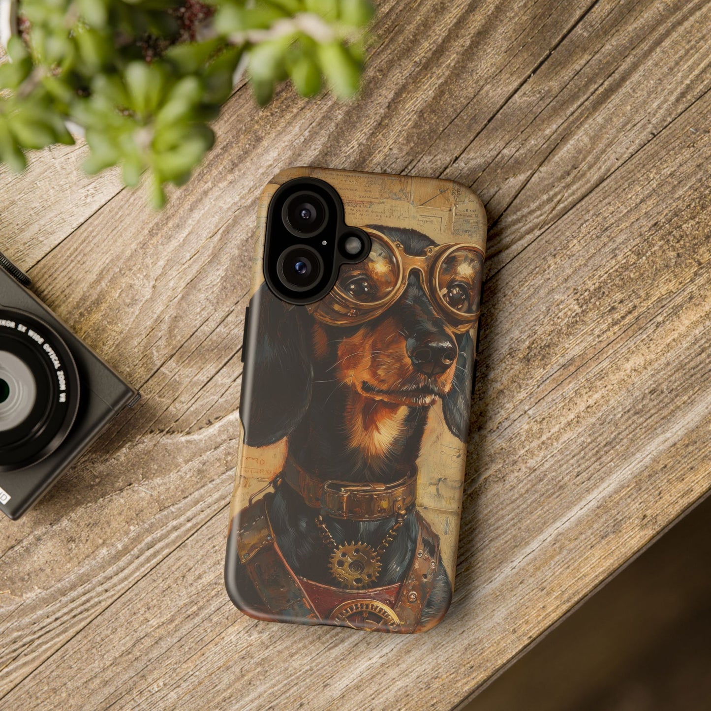 Steam Punk Dachshund Mens Phone Case - Dog Apple Pixel Galaxy
