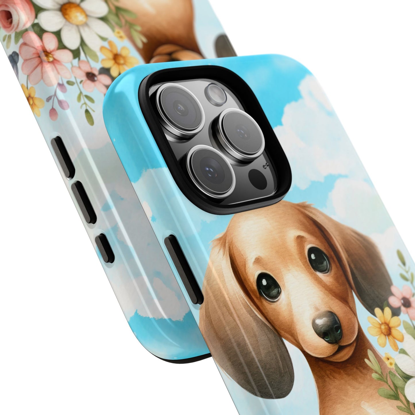 Watercolor Dachshund Dog Phone Case - Rescue Dog Apple Pixel Galaxy Spring