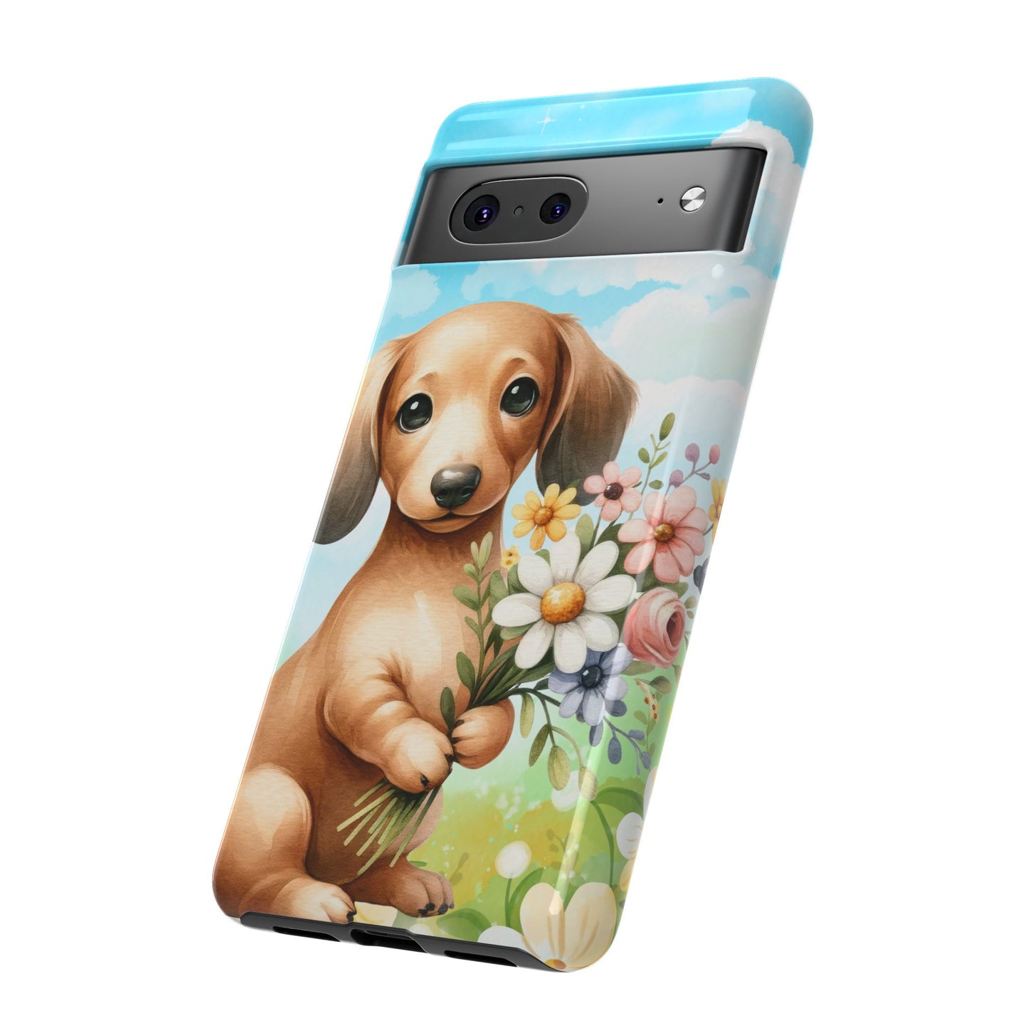 Watercolor Dachshund Dog Phone Case - Rescue Dog Apple Pixel Galaxy Spring