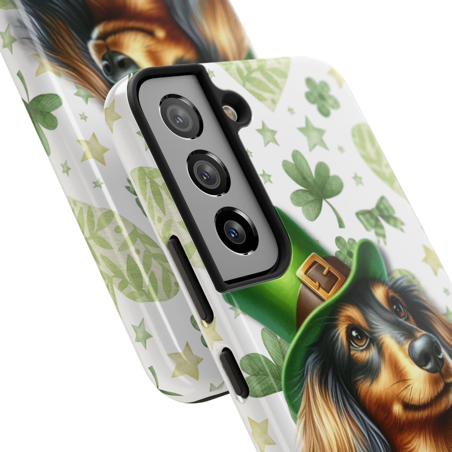 St Patricks Cute Dachshund Phone Case Dog Lover Gift Tough Phone Cover Patty