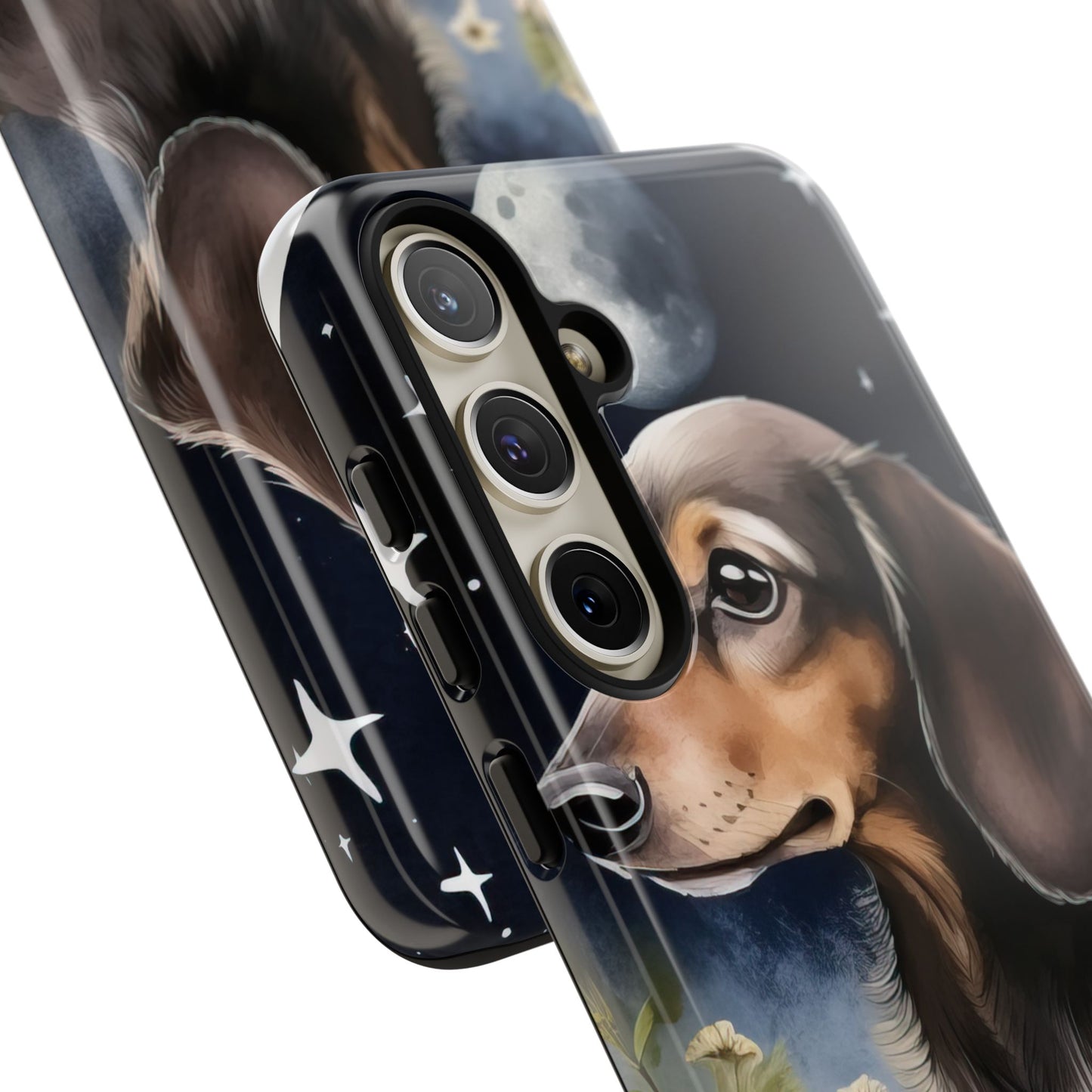 Vibrant Dachshund Moonlight Phone Case - Dog Apple Pixel Galaxy