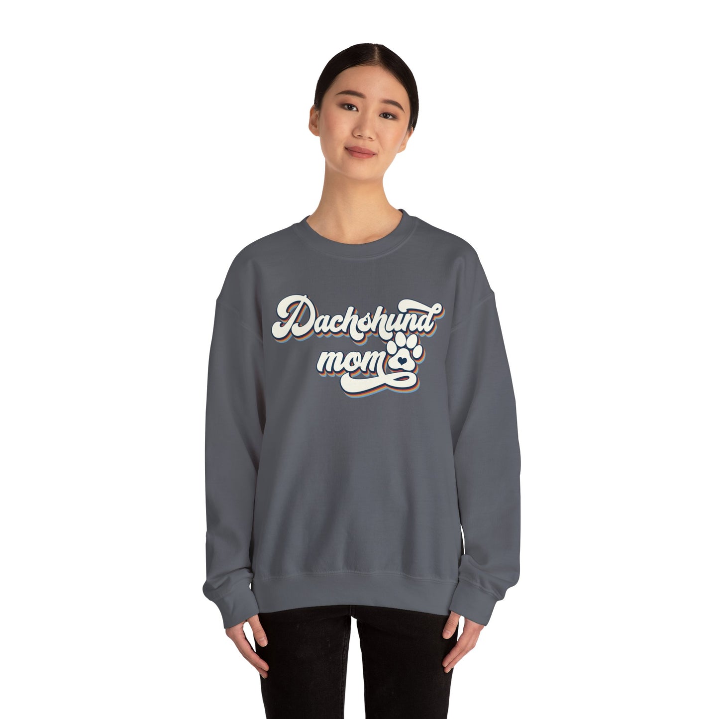 Dachshund Mom Sweatshirt, Dog Lover Gift, Funny Weiner Dog Jumper, Classic Sausage Dog Crewneck, Pet Owner Apparel