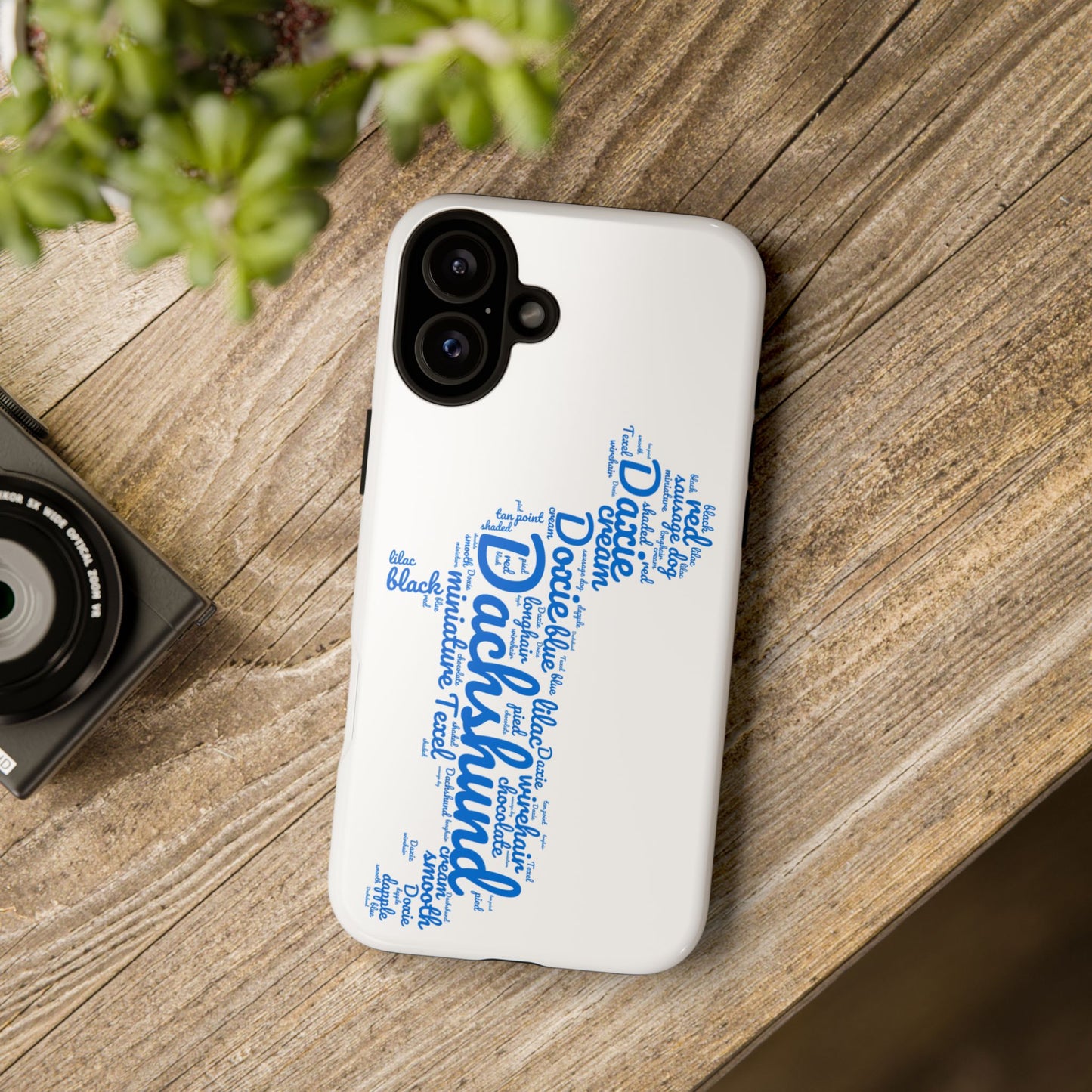 Type Subway Vibrant Dachshund Words Phone Case - Dog Apple Pixel Galaxy