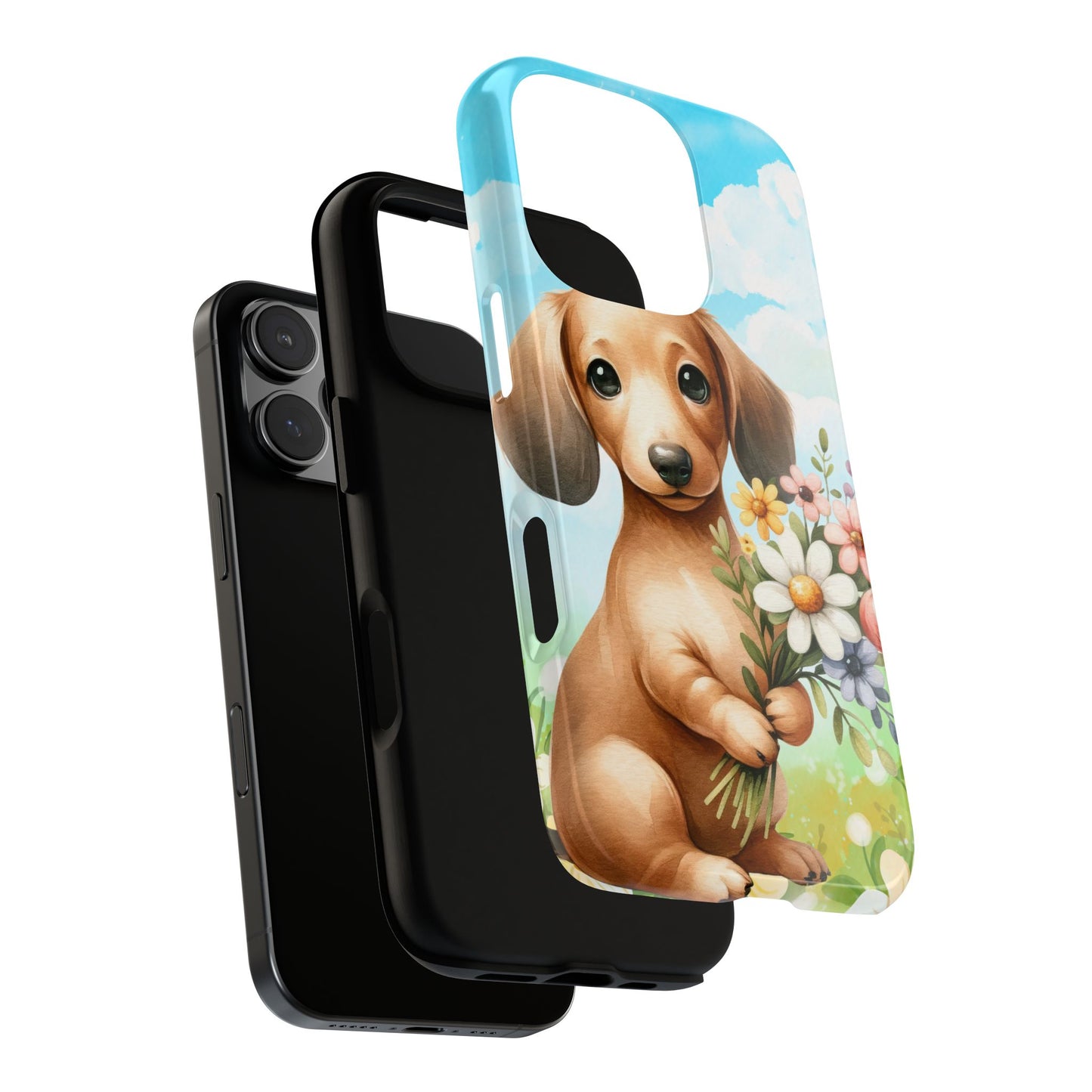 Watercolor Dachshund Dog Phone Case - Rescue Dog Apple Pixel Galaxy Spring