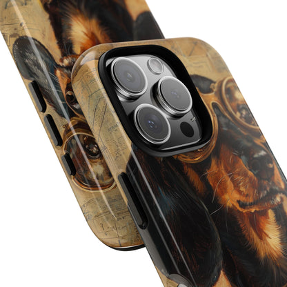 Steam Punk Dachshund Mens Phone Case - Dog Apple Pixel Galaxy