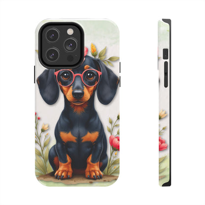 Cute Dachshund Phone Case, Dog Lover Gift, Tough Phone Cover, Pet Accessory,