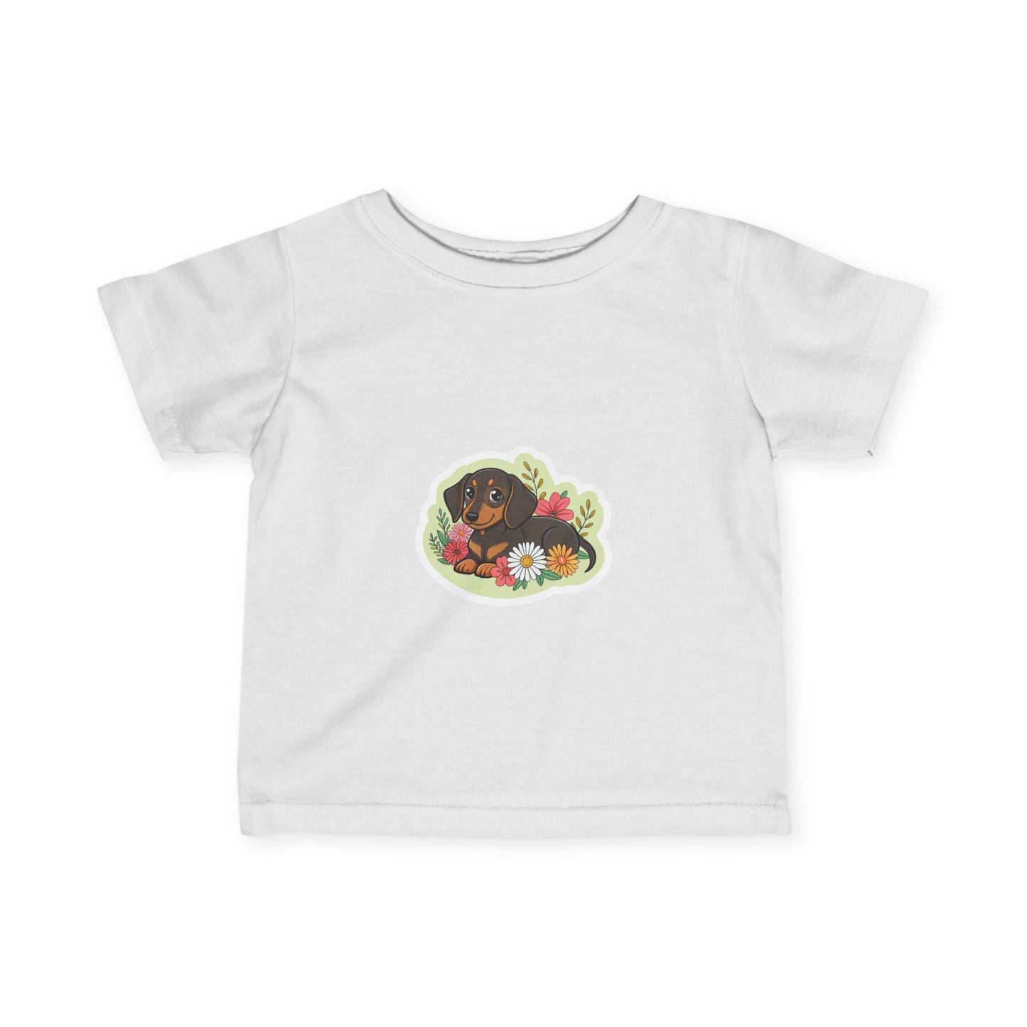 Floral Dachshund Infant Tee Toddler TShirt Cute Baby Shirt Dog Lover Gift Spring