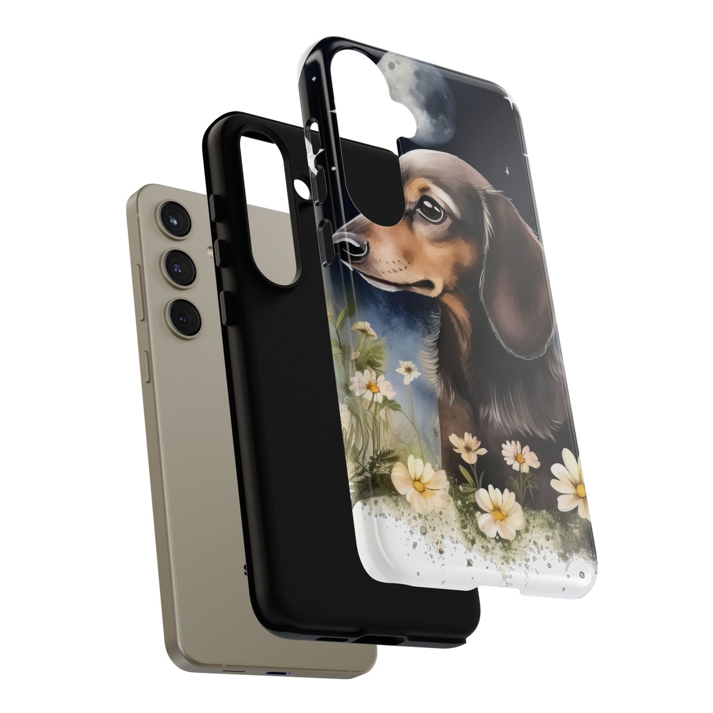 Vibrant Dachshund Moonlight Phone Case - Dog Apple Pixel Galaxy