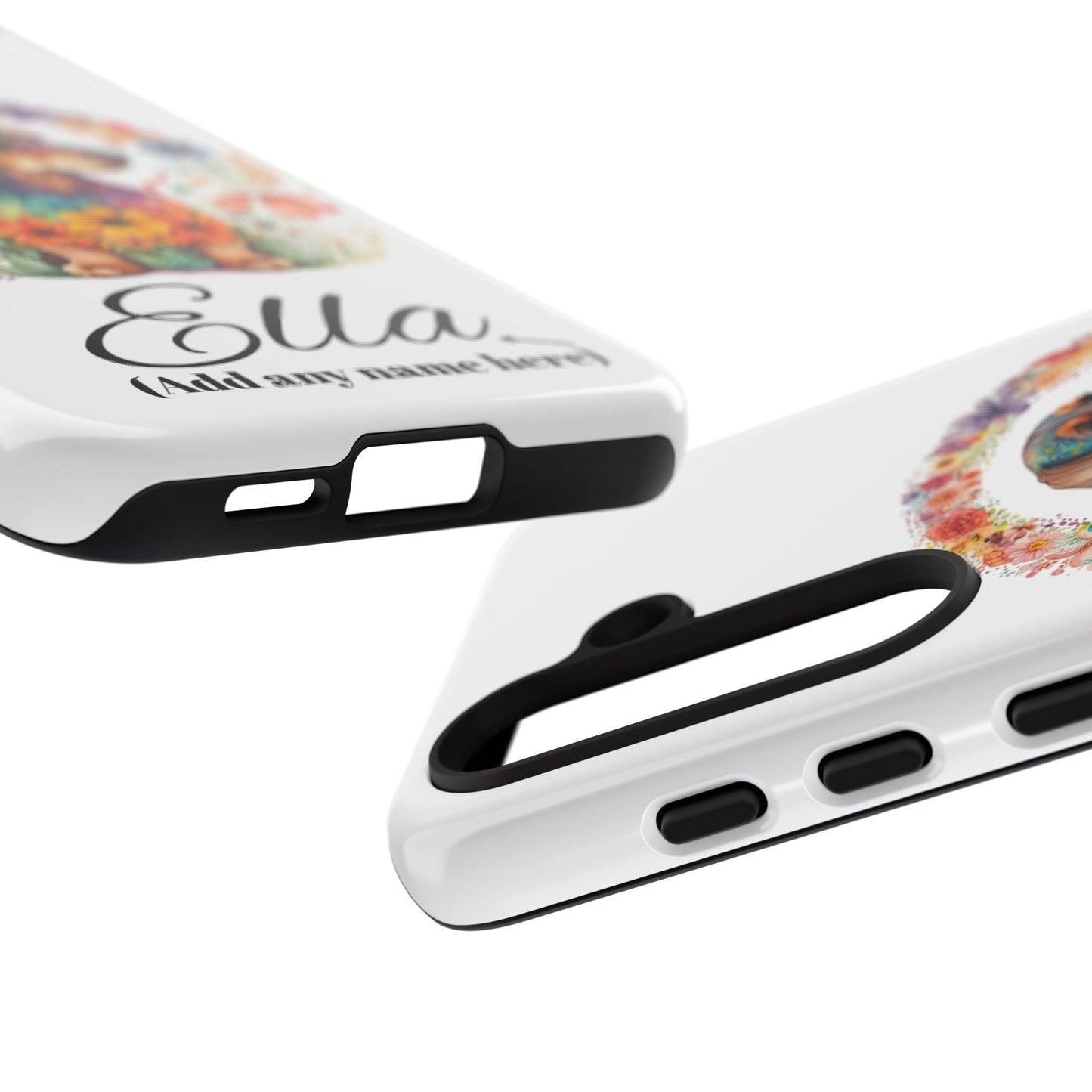 Personalized Dachshund Case for Pet Lovers Floral Phone Case Custom Name Phone