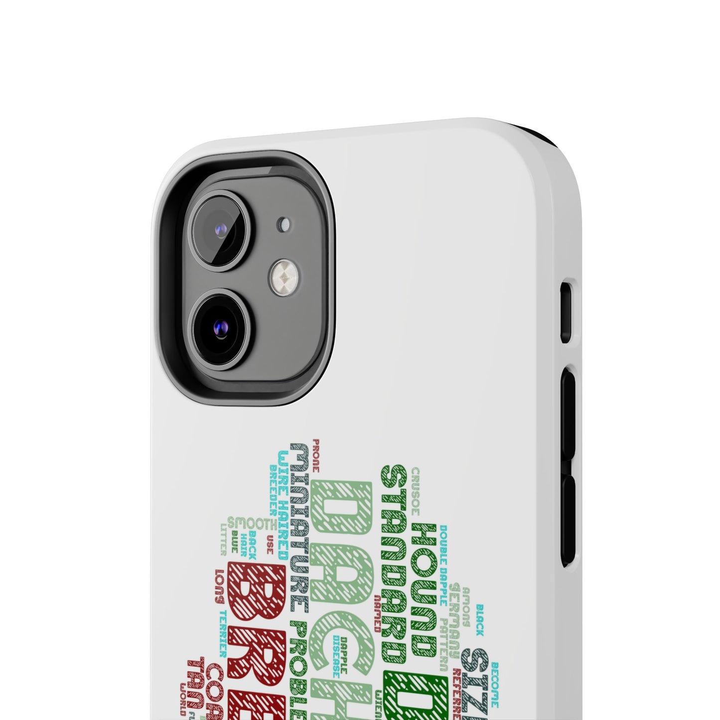 Dachshund Phone Case Dog Lover Gift Tough Phone Cover Doxie Word Art