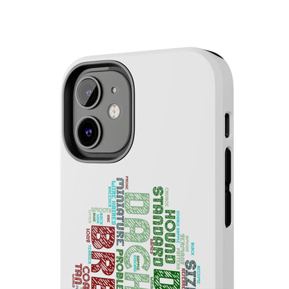 Dachshund Phone Case Dog Lover Gift Tough Phone Cover Doxie Word Art