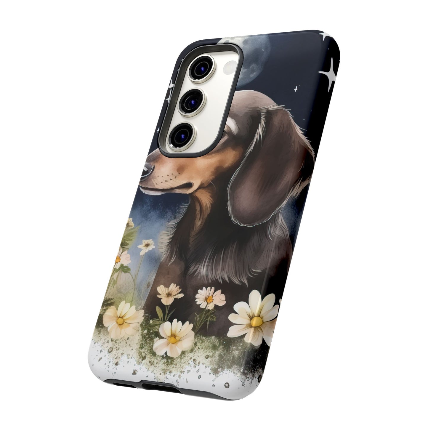 Vibrant Dachshund Moonlight Phone Case - Dog Apple Pixel Galaxy