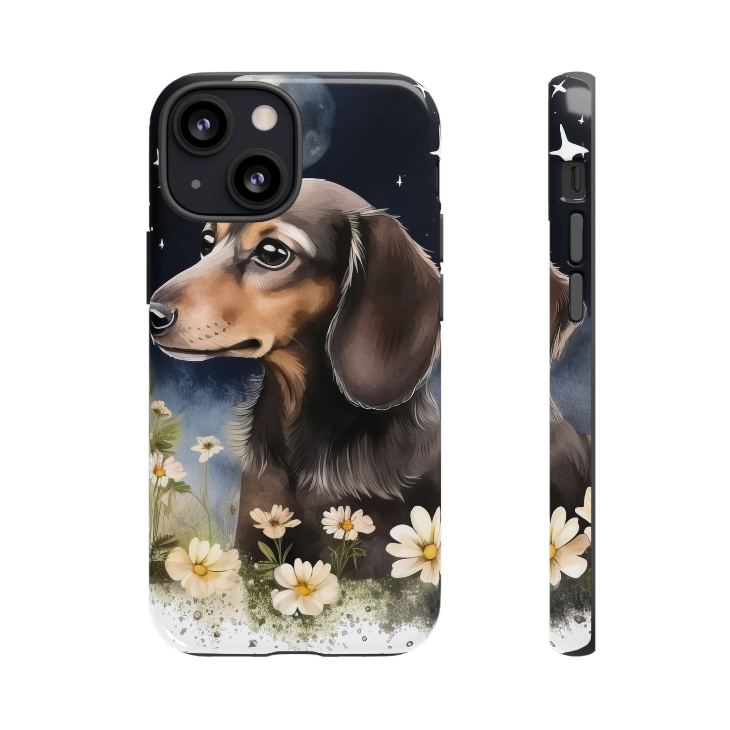 Vibrant Dachshund Moonlight Phone Case - Dog Apple Pixel Galaxy