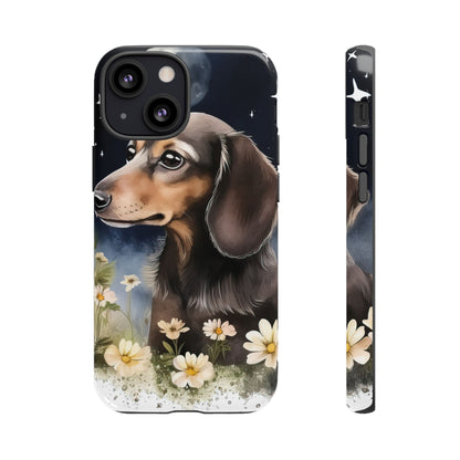 Vibrant Dachshund Moonlight Phone Case - Dog Apple Pixel Galaxy