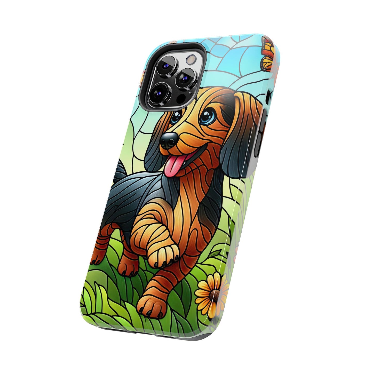 Cute Dachshund Phone Case, Dog Lover Gift, Tough Phone Cover, Pet Accessory,