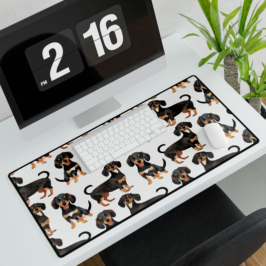 Patterned Dachshund Desk Mat