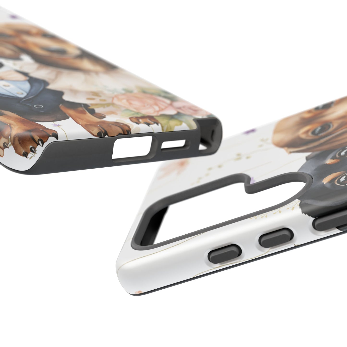 Wedding Dachshund Dog Phone Case - Bridal Gift Flower Girl Apple Pixel Galaxy