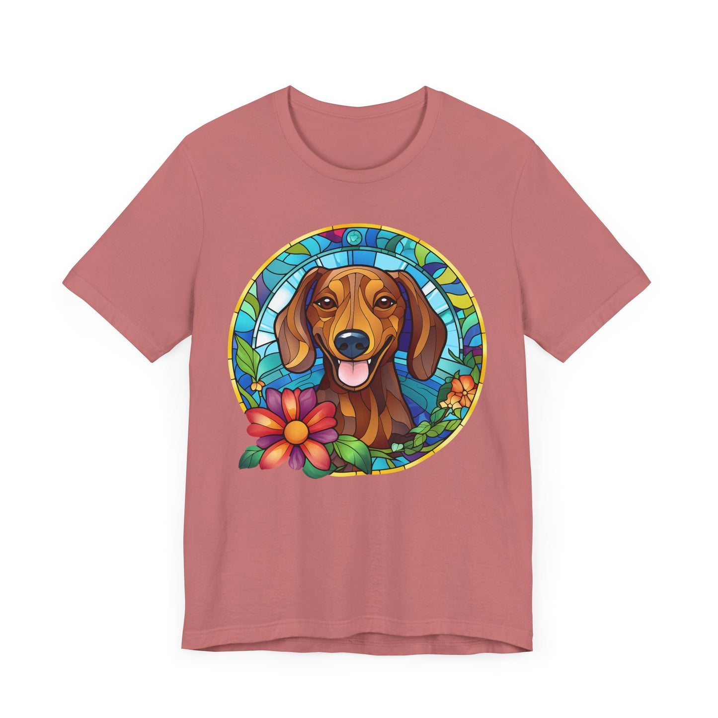 Adorable Dachshund Doxie Stained Glass
