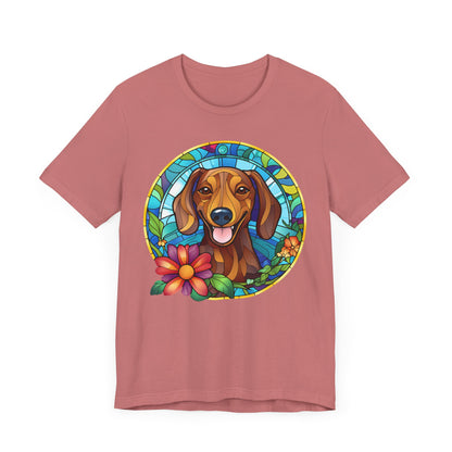 Adorable Dachshund Doxie Stained Glass