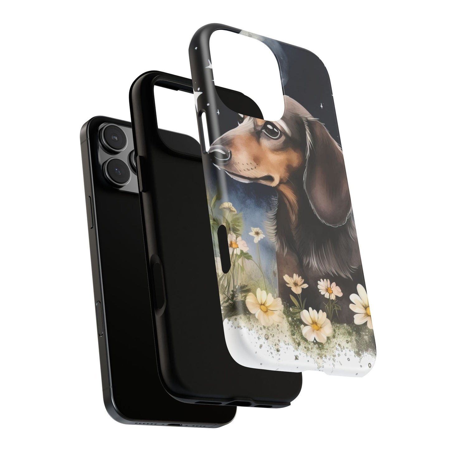 Vibrant Dachshund Moonlight Phone Case - Dog Apple Pixel Galaxy