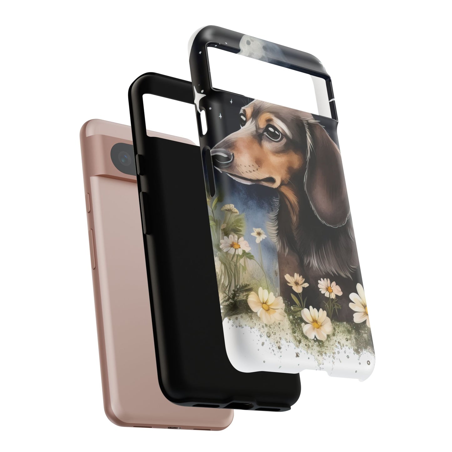 Vibrant Dachshund Moonlight Phone Case - Dog Apple Pixel Galaxy