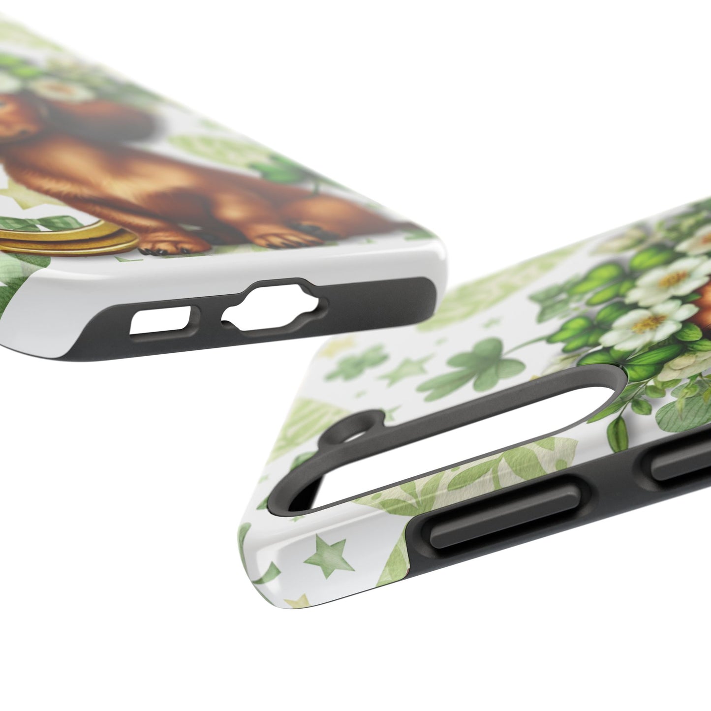St Patricks Cute Dachshund Phone Case Dog Lover Gift Tough Phone Cover Patty