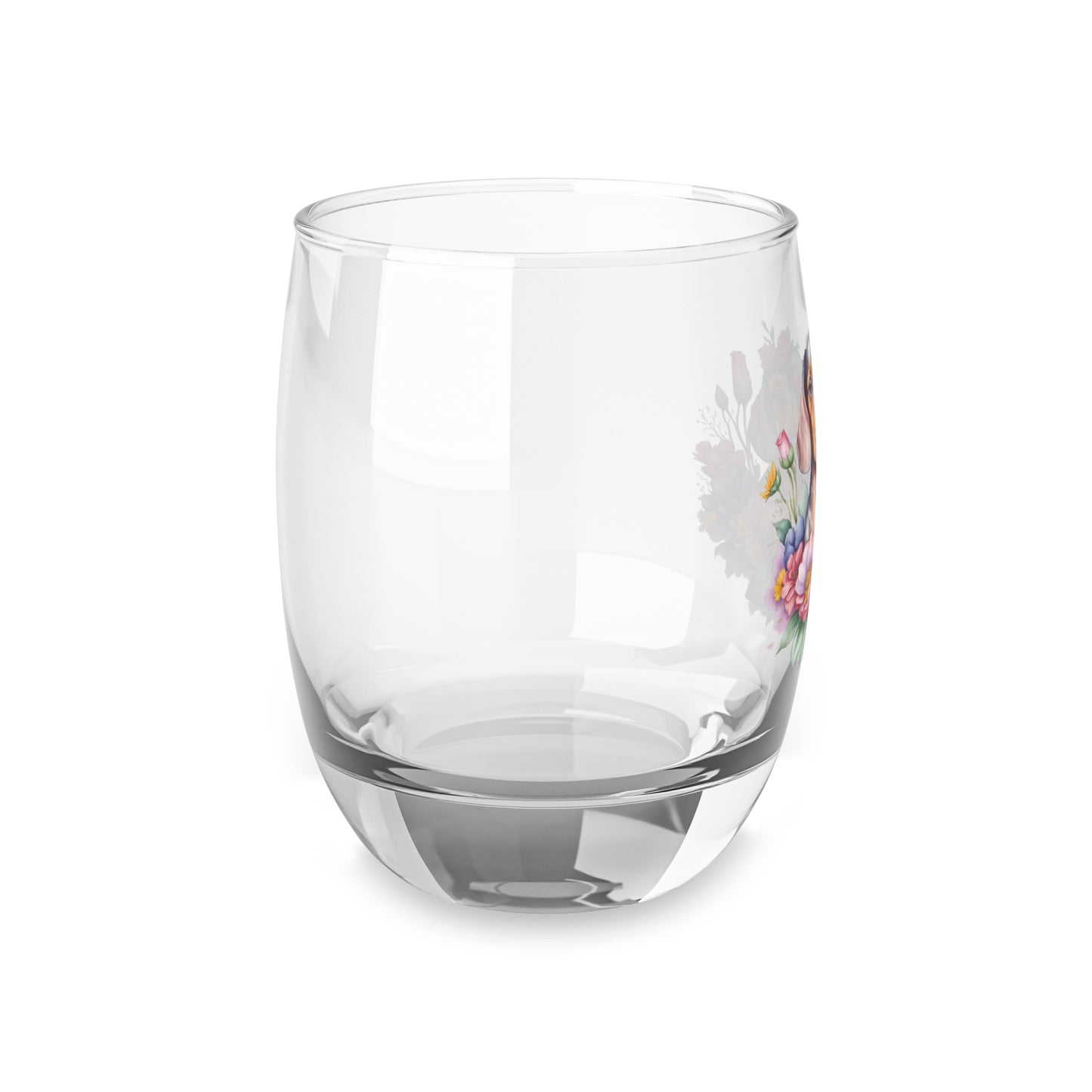 Unique Gift for Dog Lovers, Dachshund Drinking Glass Floral