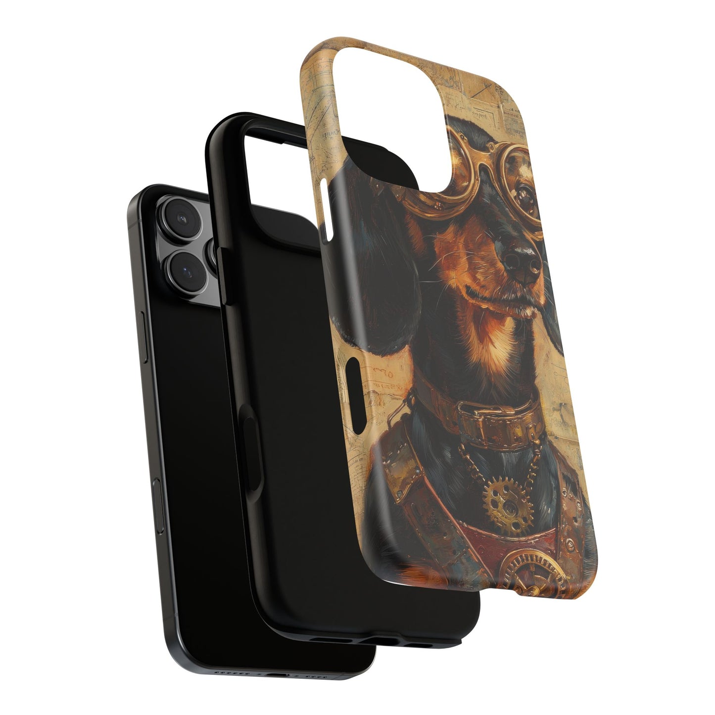 Steam Punk Dachshund Mens Phone Case - Dog Apple Pixel Galaxy