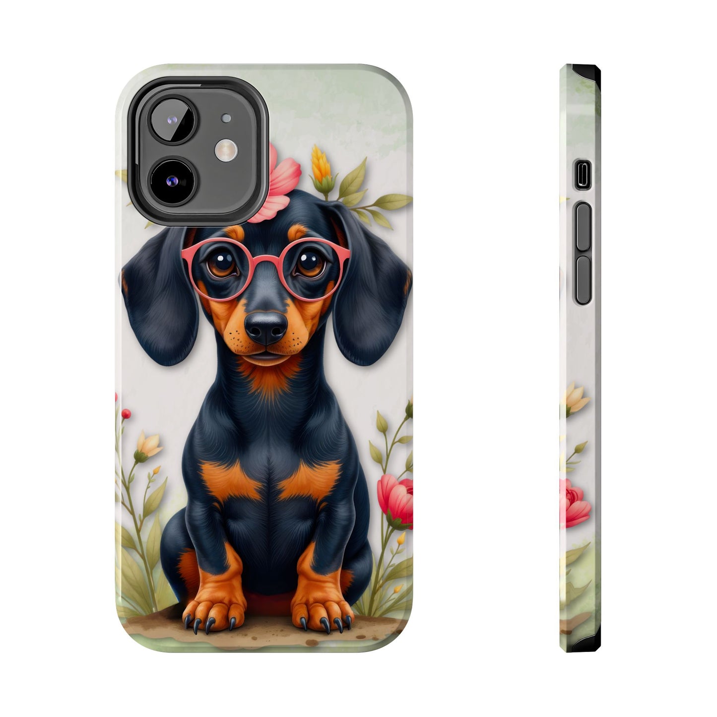 Cute Dachshund Phone Case, Dog Lover Gift, Tough Phone Cover, Pet Accessory,