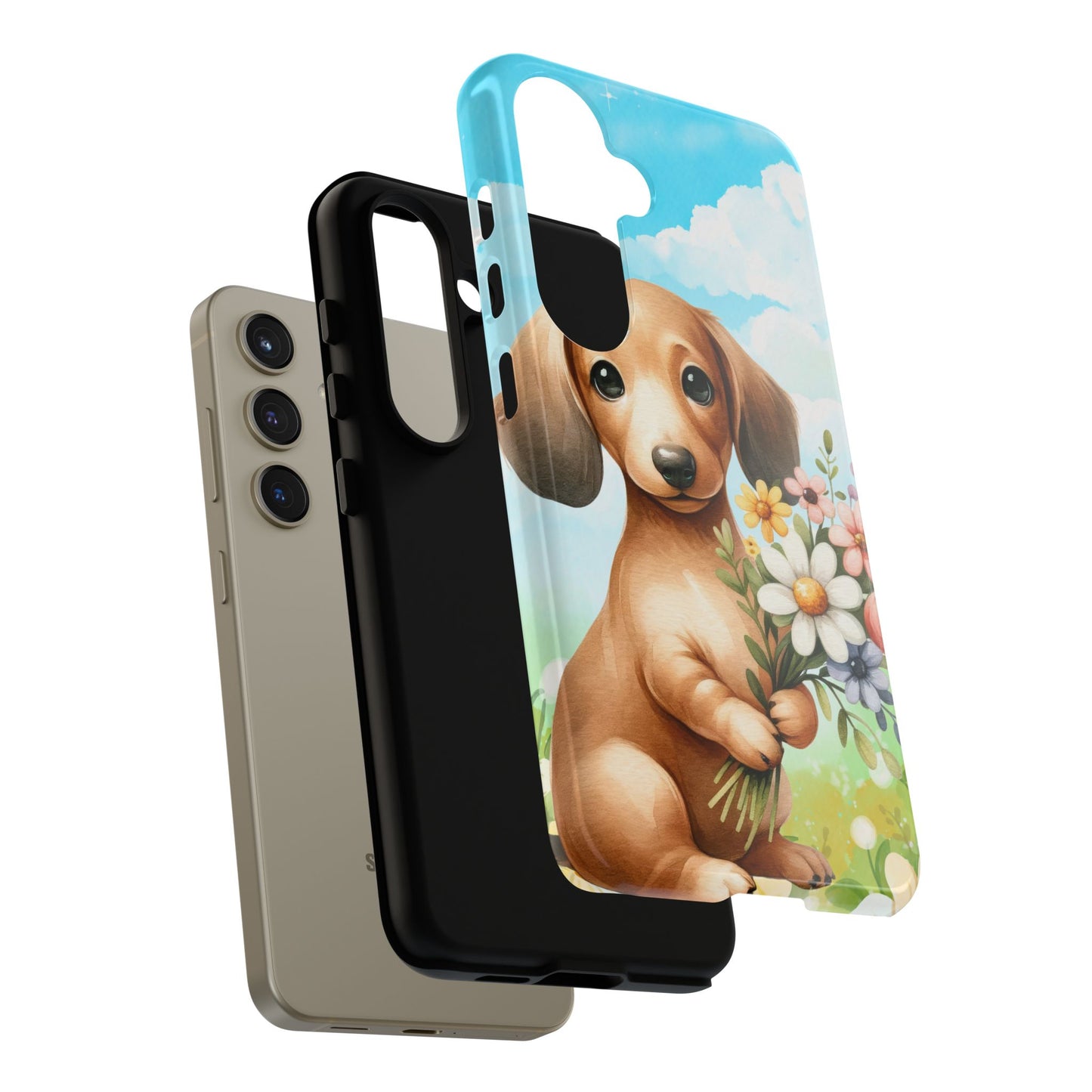 Watercolor Dachshund Dog Phone Case - Rescue Dog Apple Pixel Galaxy Spring